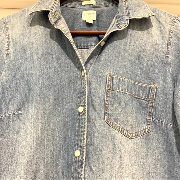 J.Crew Cotton Denim Button-Up Shirt Size S - Picture 5 of 10
